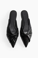 Twisted-Detail Mules