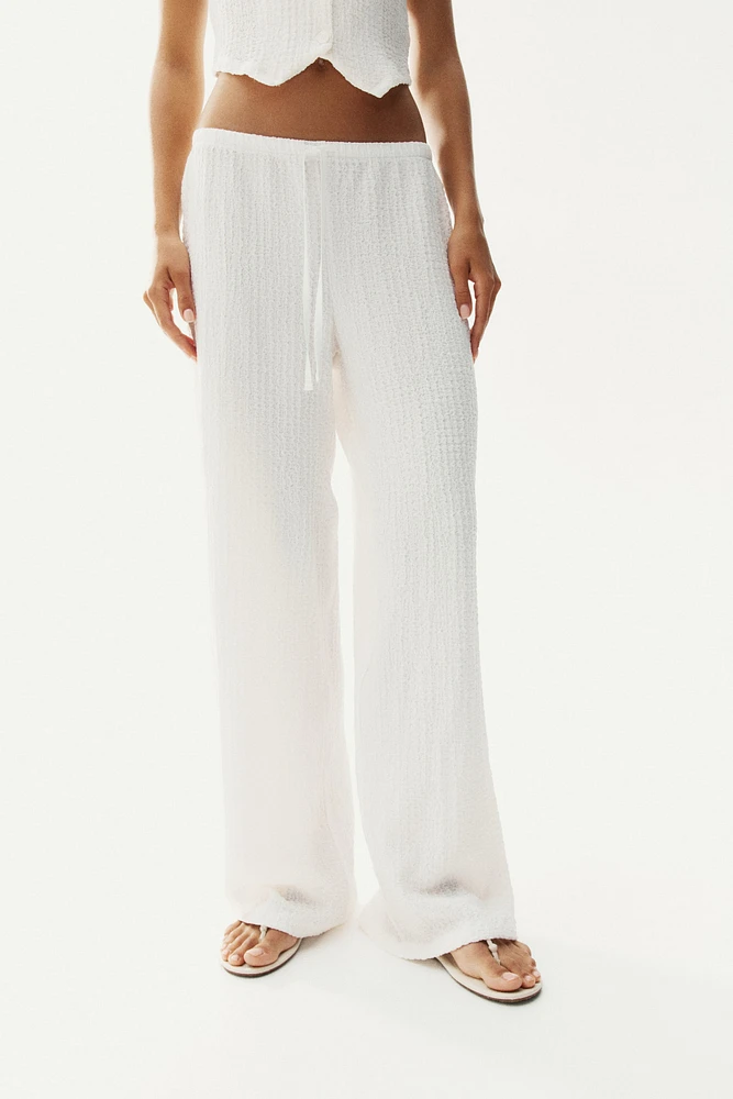 Pantalon froissé avec cordon de serrage