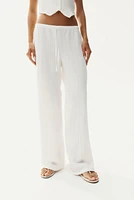 Pantalon froissé avec cordon de serrage