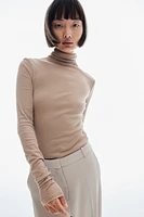 Pima Cotton Turtleneck Top