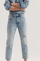 Slim Straight High Ankle Jeans