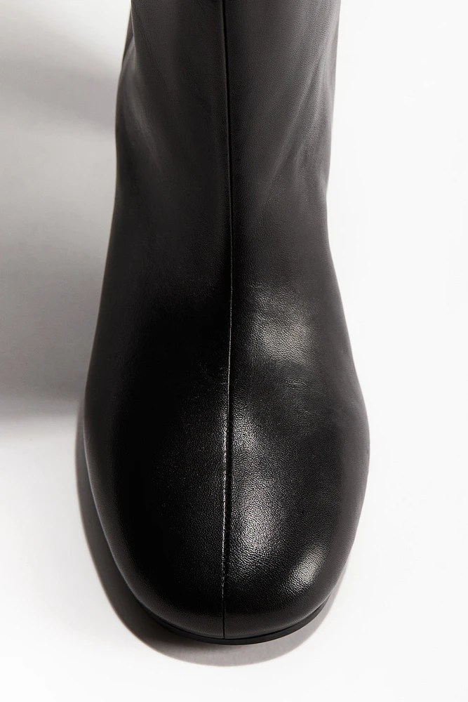 Knee-High Leather Boots