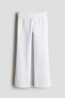 Linen-Blend Yoga-Style Pants