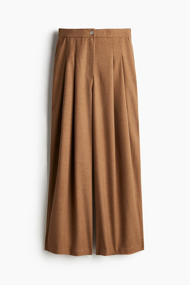 Pleat-Front Twill Pants