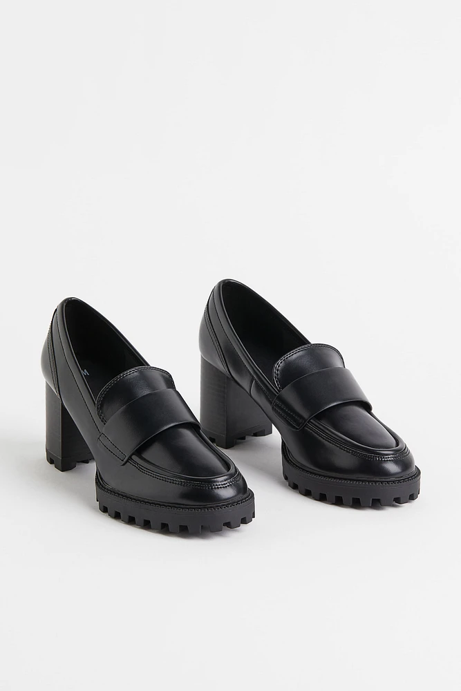 Chunky Heeled Loafers