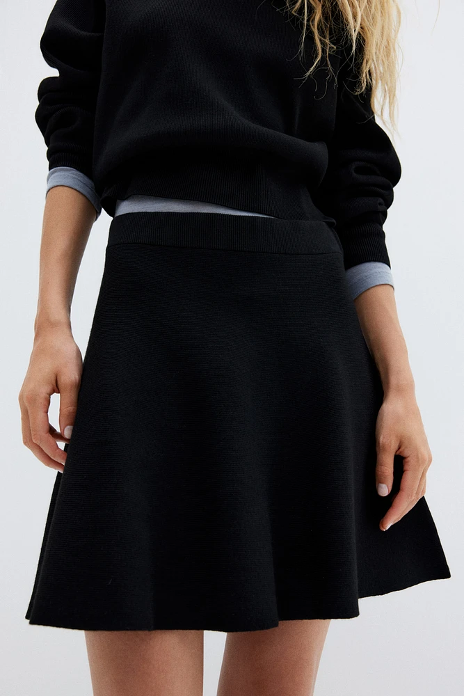 Flared Knit Skirt