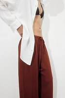 Wide-cut Pull-on Pants