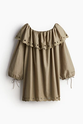Robe épaules nues en coton
