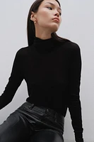 Wool Turtleneck Top