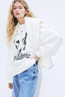 Oversized Printed Sweatshirt