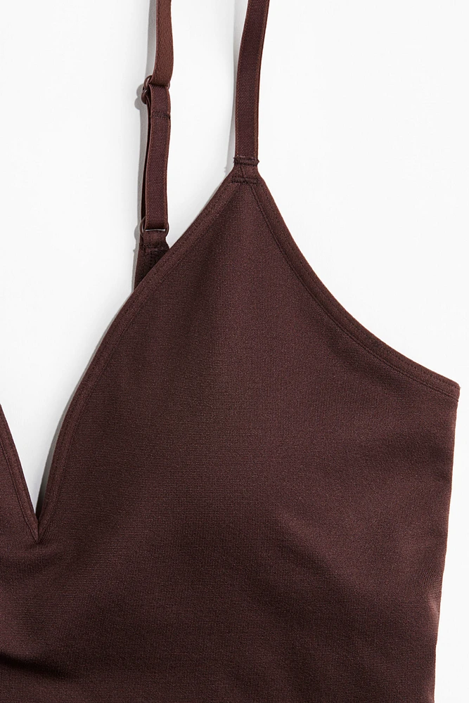 Maillot tanga coussiné sans coutures
