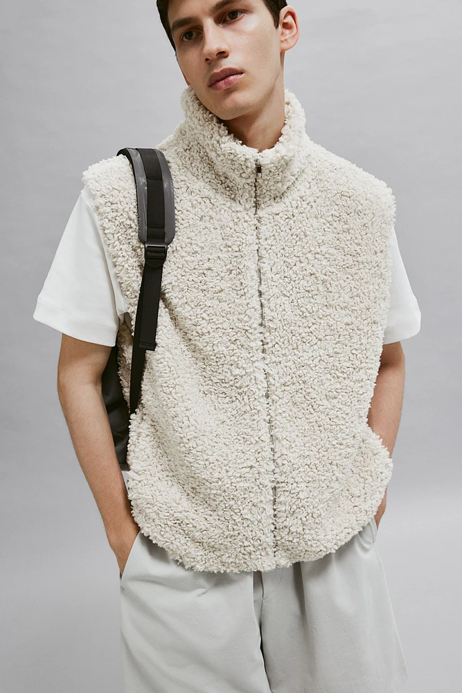 Loose Fit Teddy Fleece Vest