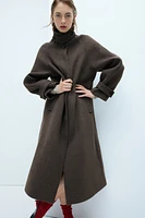 Wool-Blend Car Coat