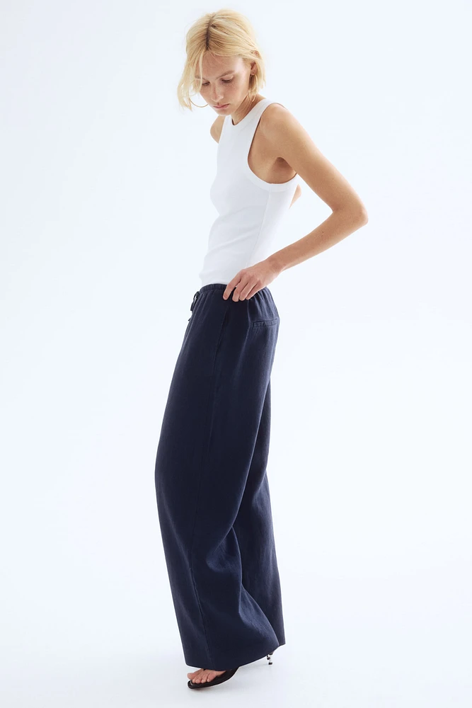 Linen Drawstring Pants
