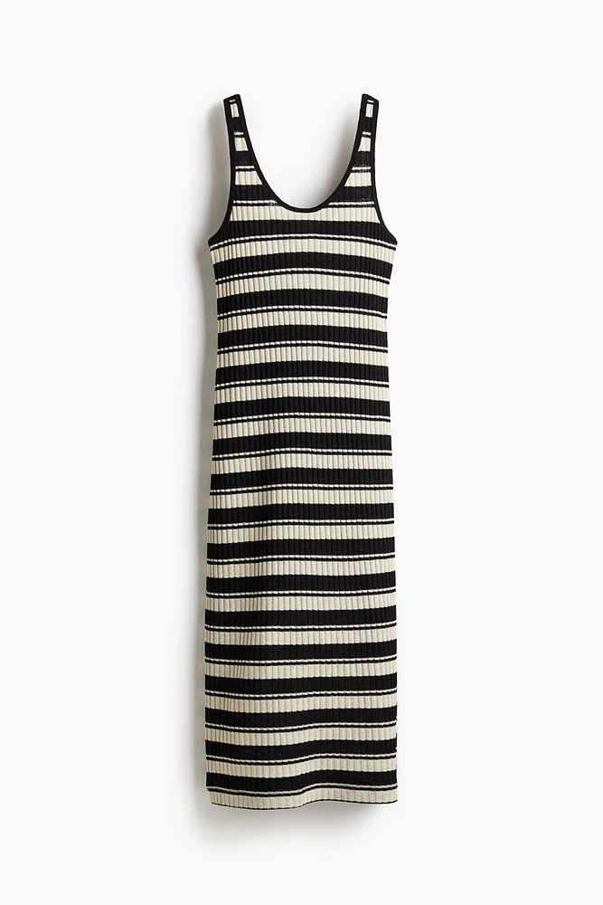 Robe en tricot côtelé
