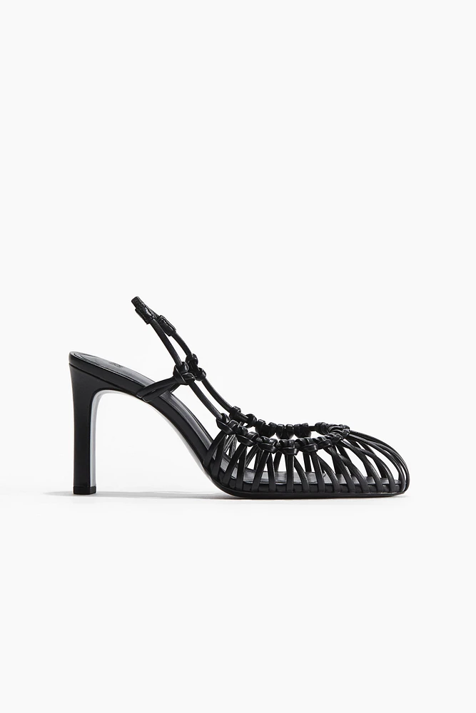 Heeled Slingbacks with Knots