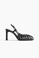 Heeled Slingbacks with Knots