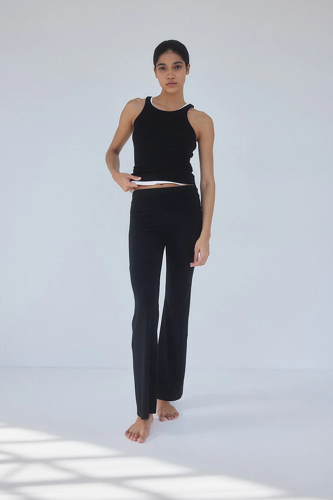 Flared Jersey Pants