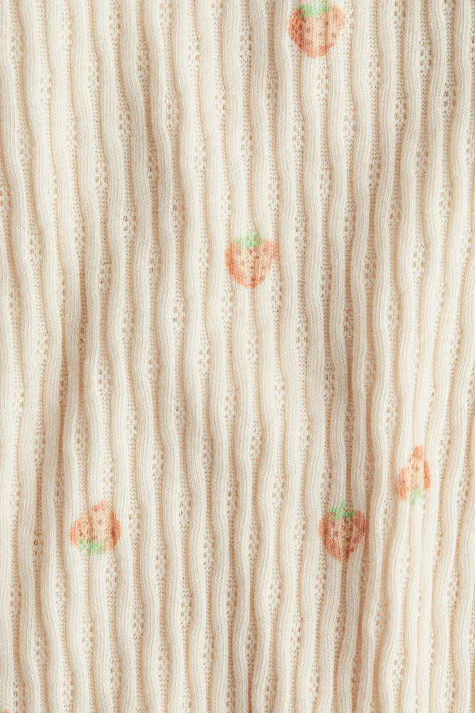 Flounce-Trimmed Cotton Top