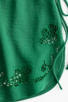 Beach Shorts with Eyelet Embroidery
