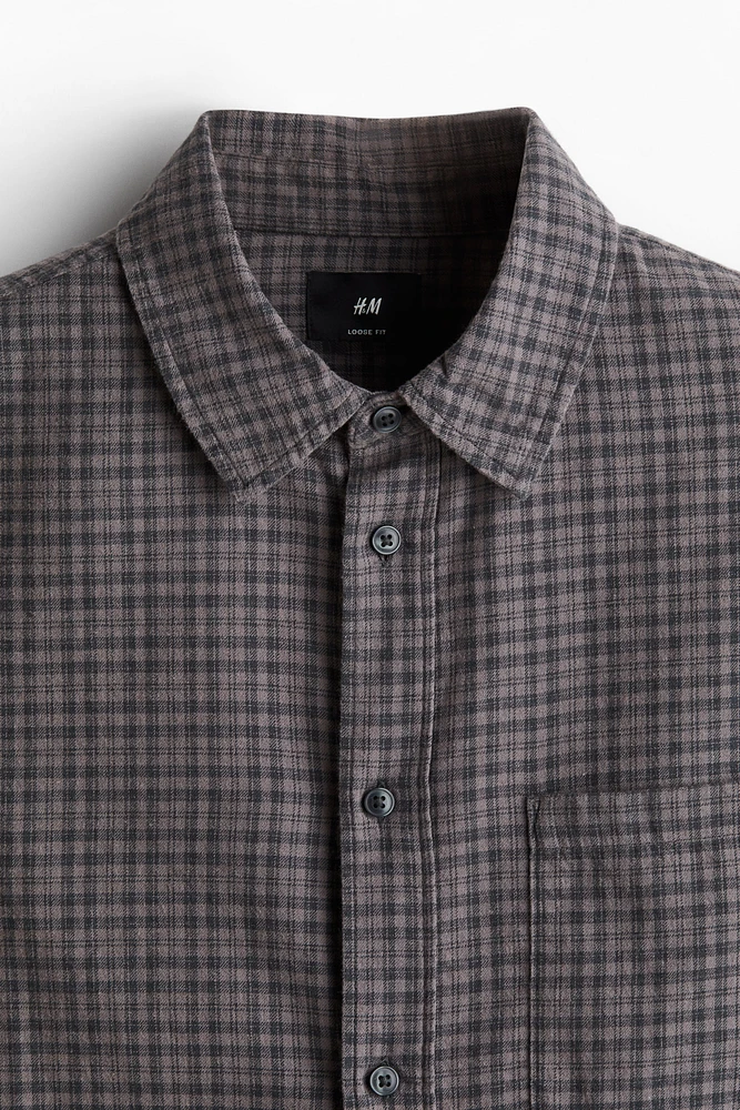 Chemise ample en flanelle