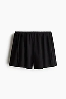 Crinkled Jersey Shorts