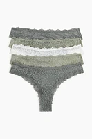 Lot de 5 culottes Brazilian en dentelle