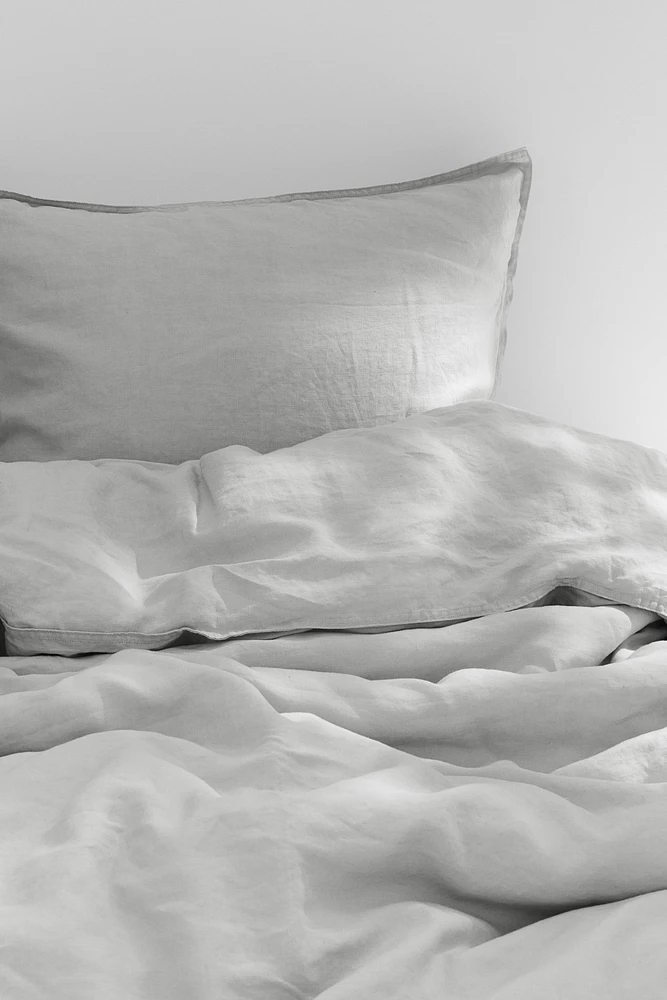 Linen Twin Duvet Cover Set