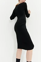 Rib-knit Bodycon Dress