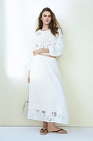 Blouse en coton avec broderie anglaise