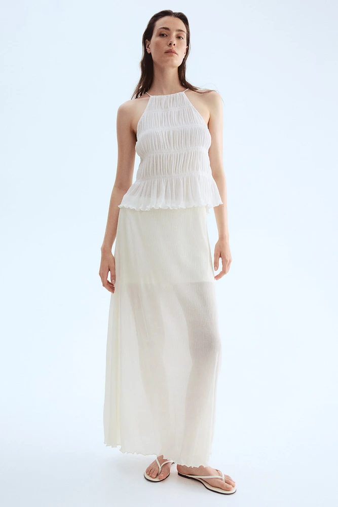 Plissé Maxi Skirt