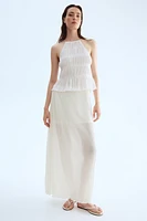 Plissé Maxi Skirt