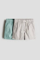 2-pack cotton shorts