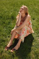 Flounce-trimmed Camisole Dress