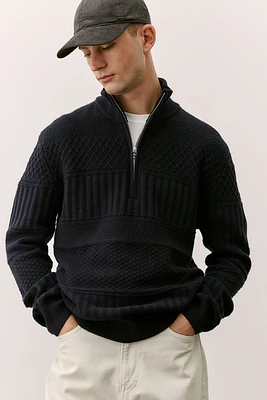 Regular-Fit Pattern-Knit Sweater