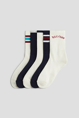Lot de 5 paires chaussettes côtelées
