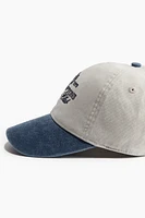 Embroidered-motif Twill Cap