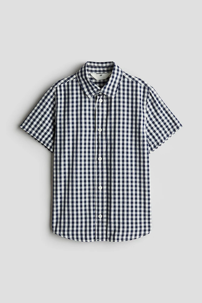 Short-Sleeved Cotton Shirt