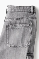 Denim Cargo Pants