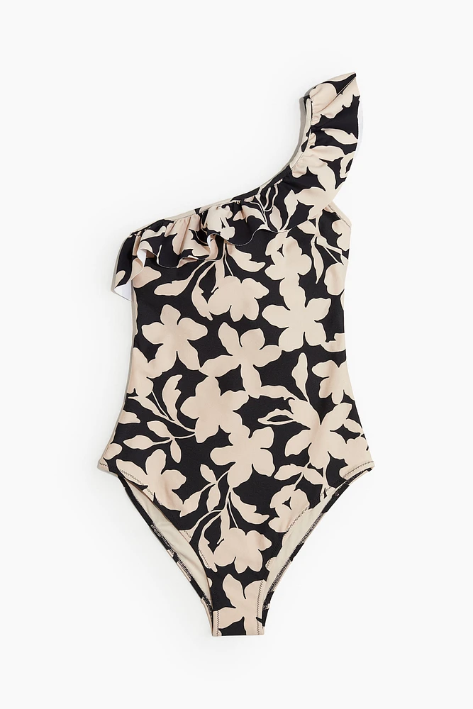 Padded-cup One-shoulder Swimsuit