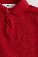 Fine-Knit Polo Shirt