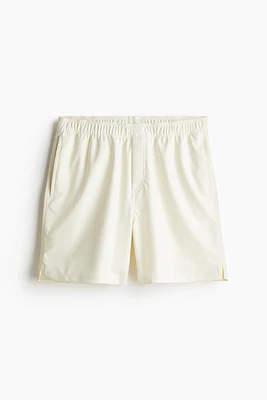 Relaxed Fit Coated Shorts