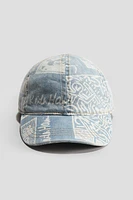 Printed Denim Cap