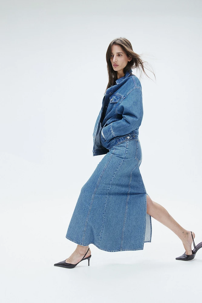 Flared Denim Skirt