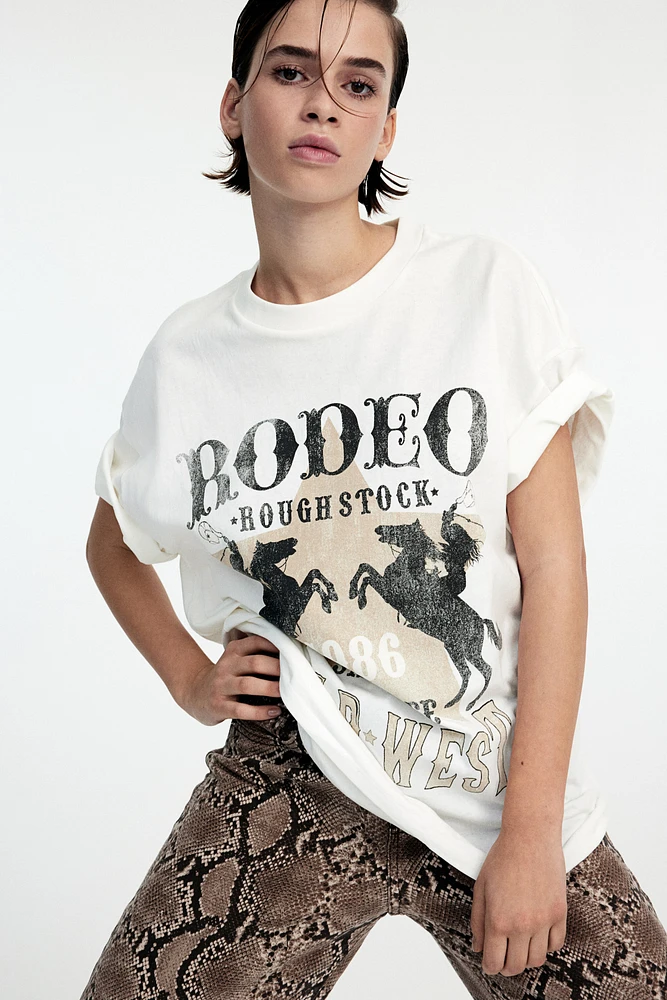 Oversized T-Shirt with Motif