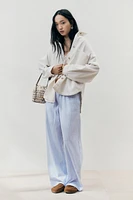 Pantalon en crépon avec cordon de serrage