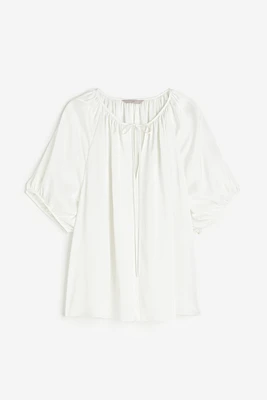 Oversized Tie-top Blouse