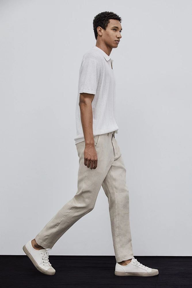 Slim Fit Linen Suit Pants