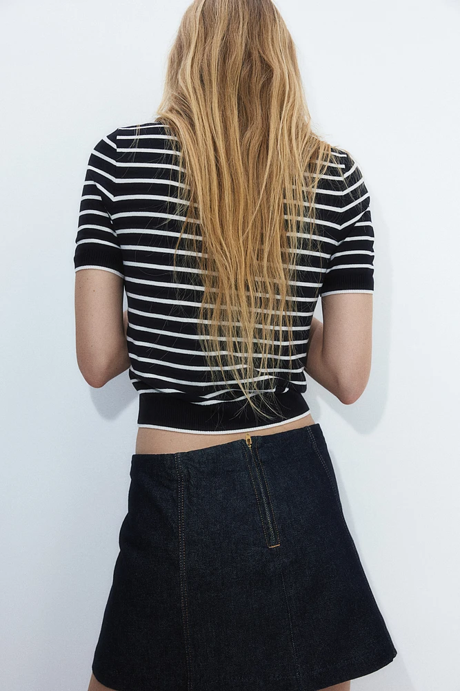 T-shirt en fin tricot