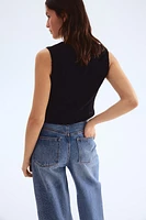 Textured Jersey Vest